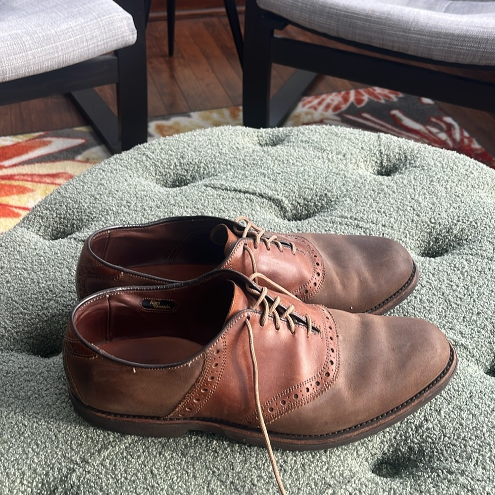 ALLEN EDMONDS I "Greenwood" Style Lace-Up Leather Oxford Shoes, 10.5 - Picture 5 of 11